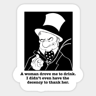 W.C. FIELDS FAN ART Sticker